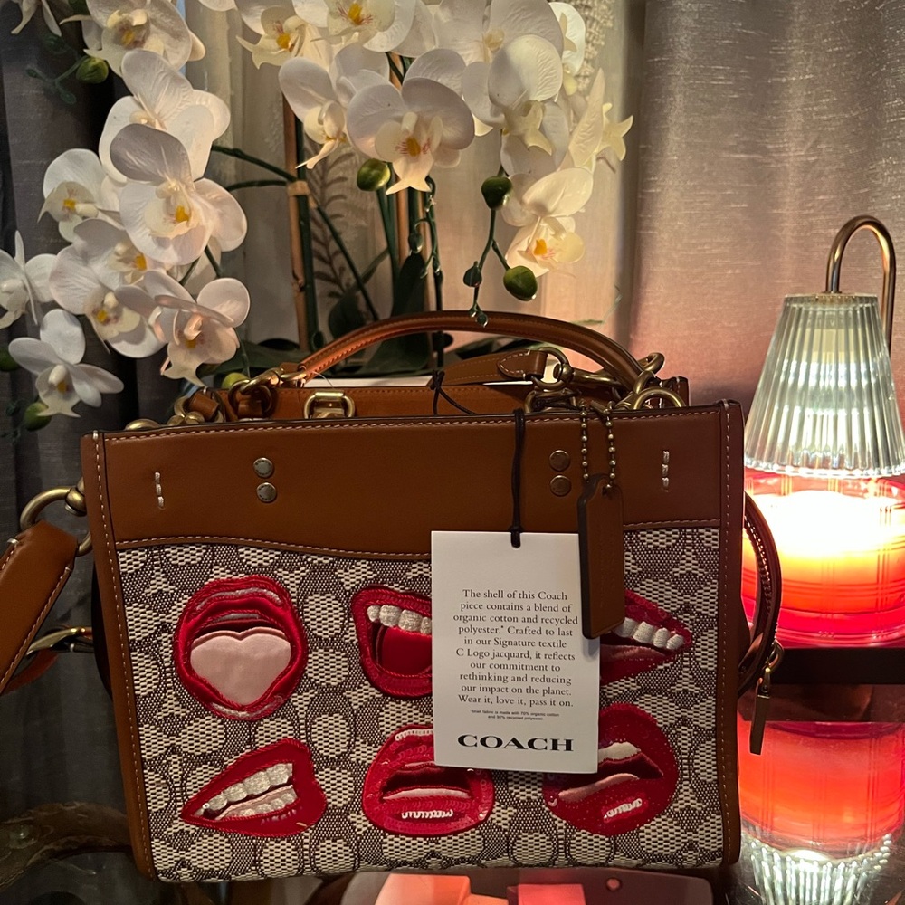 Coach Brown and Red Women's Bag